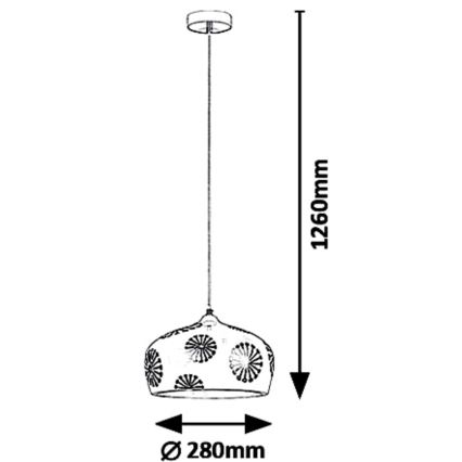 Rabalux 6050 - Hanglamp aan koord GINGER 1xE27/60W/230V