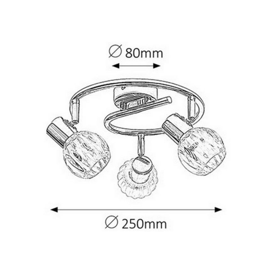 Rabalux 6093 - Spot LAUREN 3xE14/40W/230V