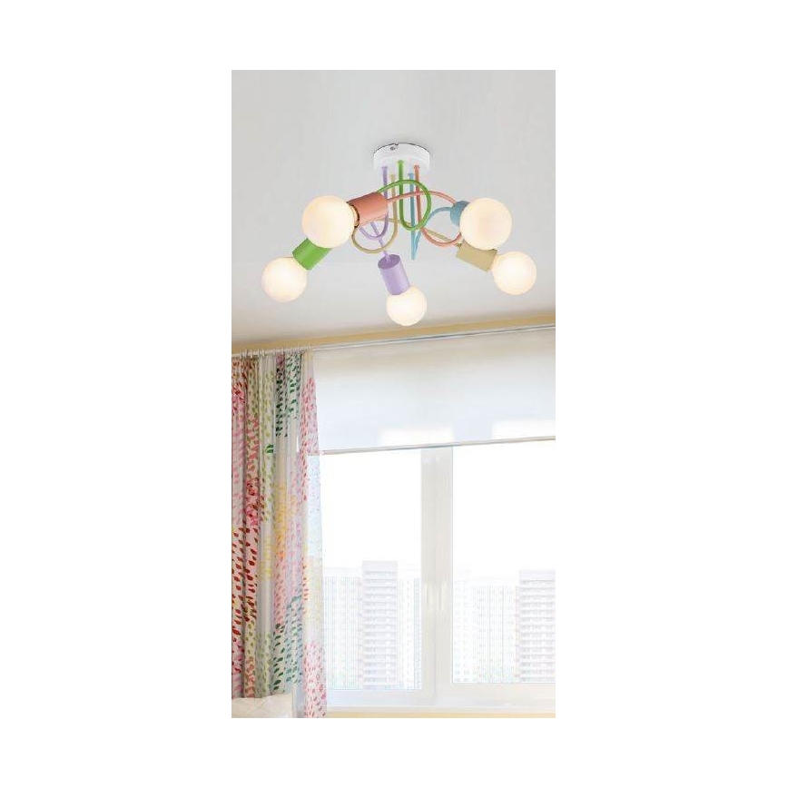 Rabalux 6340 - Plafondlamp LINETT 5xE27/40W/230V
