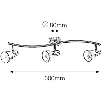 Rabalux - Spot 3xE14/40W/230V