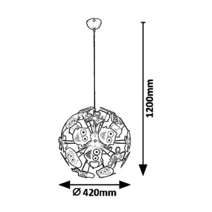 Rabalux 6390 - Hanglamp aan koord kinderkamer BIRDY 3xE14/40W/230V