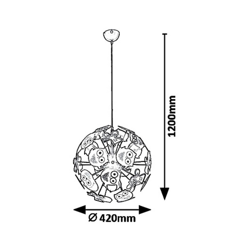 Rabalux 6390 - Hanglamp aan koord kinderkamer BIRDY 3xE14/40W/230V
