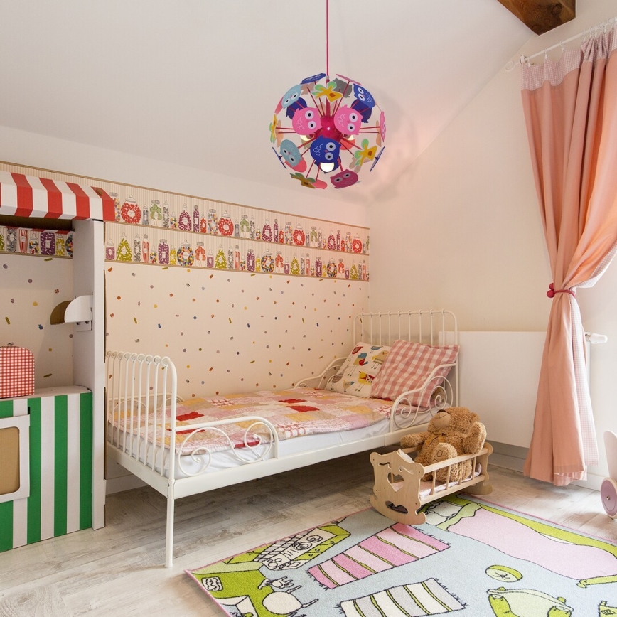 Rabalux 6390 - Hanglamp aan koord kinderkamer BIRDY 3xE14/40W/230V