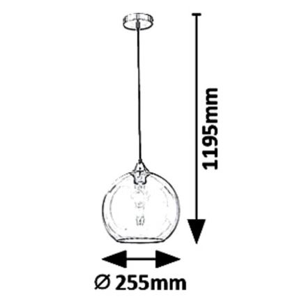 Rabalux 6438 - Hanglamp aan koord TANESHA 1xE27/40W/230V