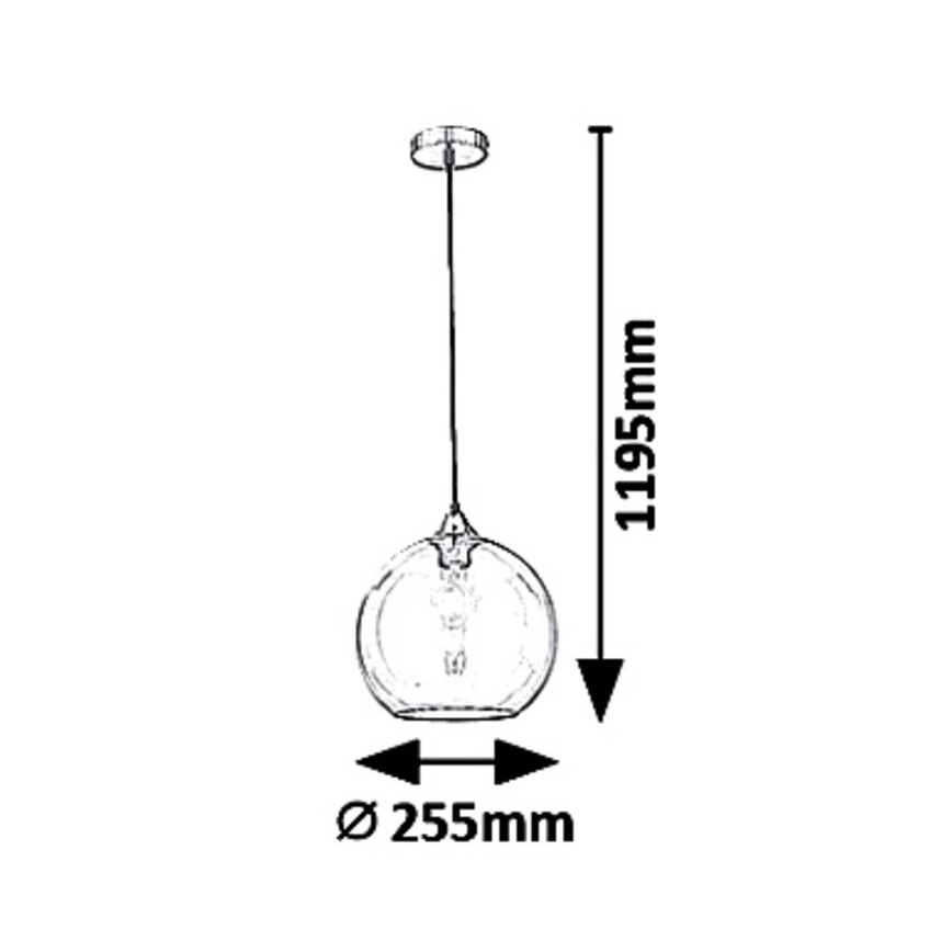 Rabalux 6438 - Suspension avec fil TANESHA 1xE27/40W/230V
