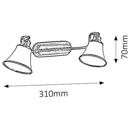 Rabalux - Spot 2xE14/40W/230V