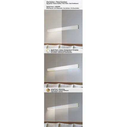 Rabalux - Dimbare LED Hanglamp aan een koord LED/24W/230V 2700/4000/6500K 120 cm