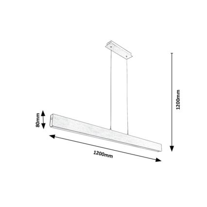Rabalux - Dimbare LED Hanglamp aan een koord LED/24W/230V 2700/4000/6500K 120 cm