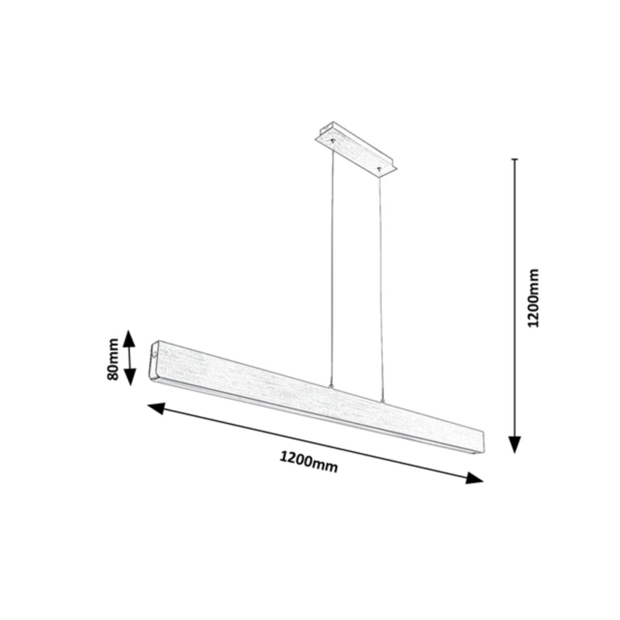 Rabalux - Dimbare LED Hanglamp aan een koord LED/24W/230V 2700/4000/6500K 120 cm