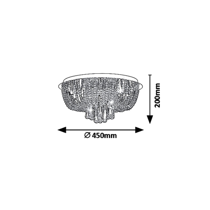 Rabalux 6806 - Plafondlamp LARISHA 6xG9/40W/230V