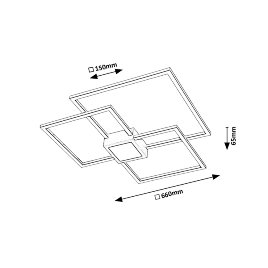 Rabalux - Plafonnier LED dimmable LED/38W/230V 66x66 cm