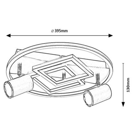 Rabalux - Spot de plafond LED 5xLED/40W/230V