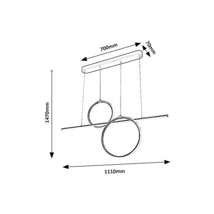 Rabalux - LED Hanglamp aan een koord LED/48W/230V
