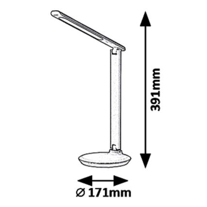 Rabalux 6979 - LED Bureaulamp dimbaar OSIAS LED/9W/230V