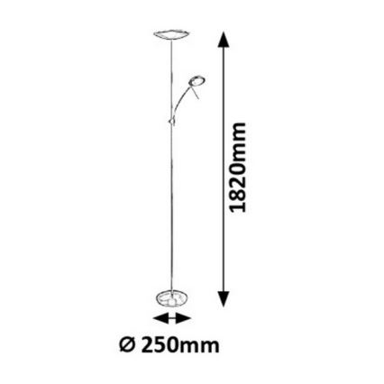 Rabalux - Lampadaire LED 1xLED/18W + 1xLED/5W/230V