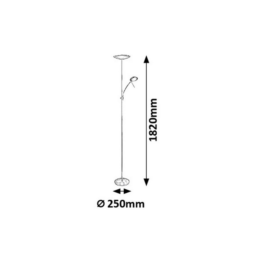 Rabalux - Lampadaire LED 1xLED/18W + 1xLED/5W/230V