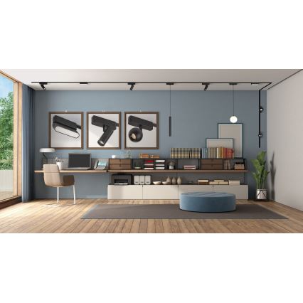 Rabalux - Plafonnier pour système de rail monophasé LED/12W/24V 3000K 22 cm noir