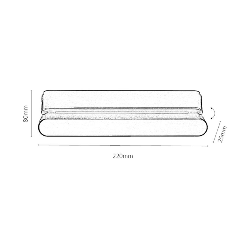 Rabalux - Plafonnier pour système de rail monophasé LED/12W/230V 3000K 22 cm noir