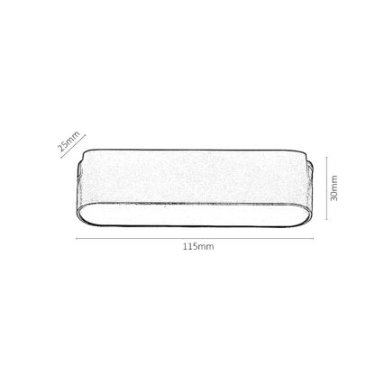 Rabalux - LED Plafondlamp voor 1-fase railsysteem LED/6W/230V 3000K 11,5 cm zwart