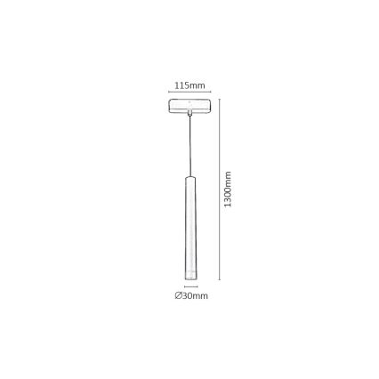 Rabalux - LED Hanglamp aan een koord voor 1-fase railsysteem LED/5W/230V 4000K zwart