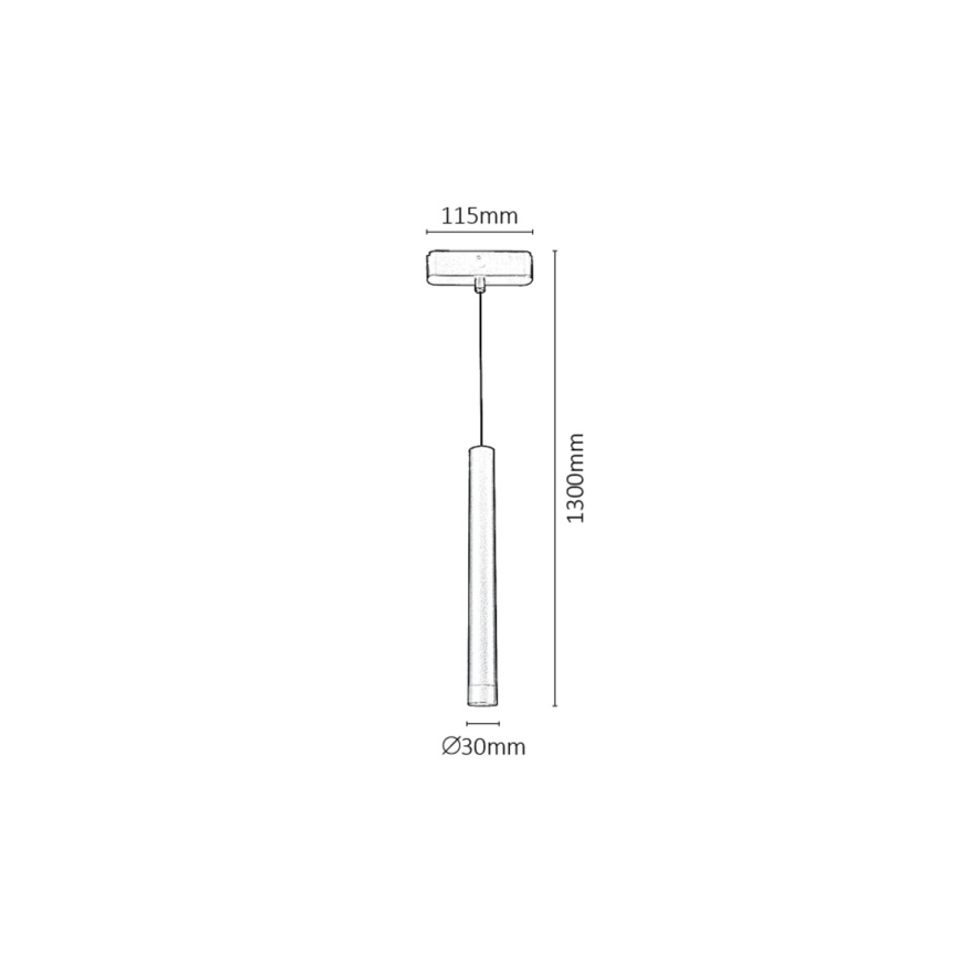 Rabalux - LED Hanglamp aan een koord voor 1-fase railsysteem LED/5W/230V 4000K zwart