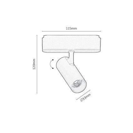 Rabalux - LED Dimbare spot voor 1-fase railsysteem LED/5W/24V 2700-5500K Wi-Fi Tuya zwart
