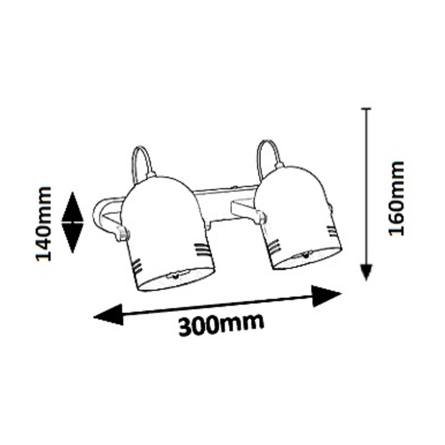 Rabalux - Spot MINUET 2xE14/40W/230V