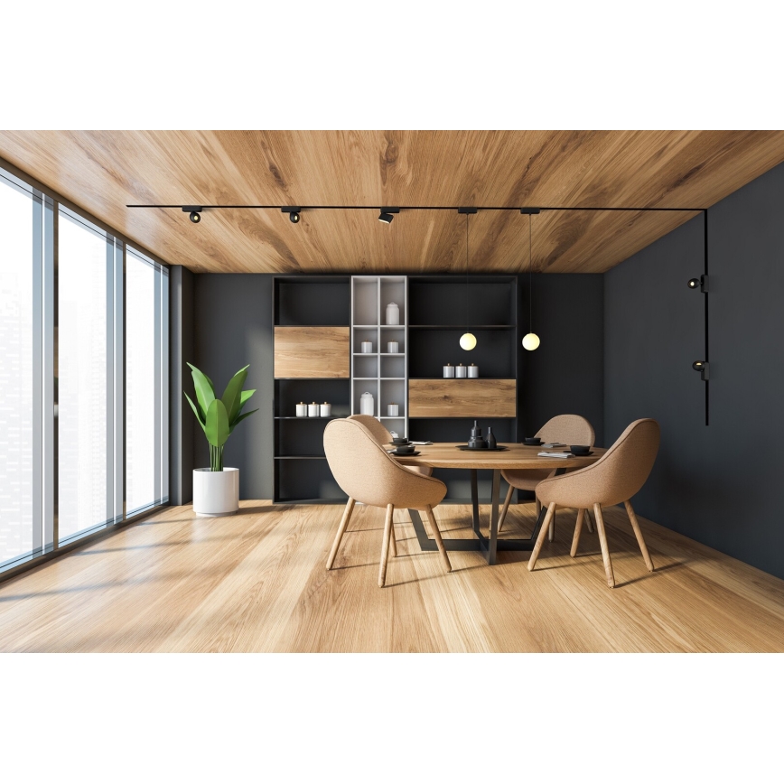 Rabalux - Dimbare LED hanglamp aan een koord voor 1-fase railsysteem LED/5W/24V 2700-5500K Wi-Fi Tuya zwart