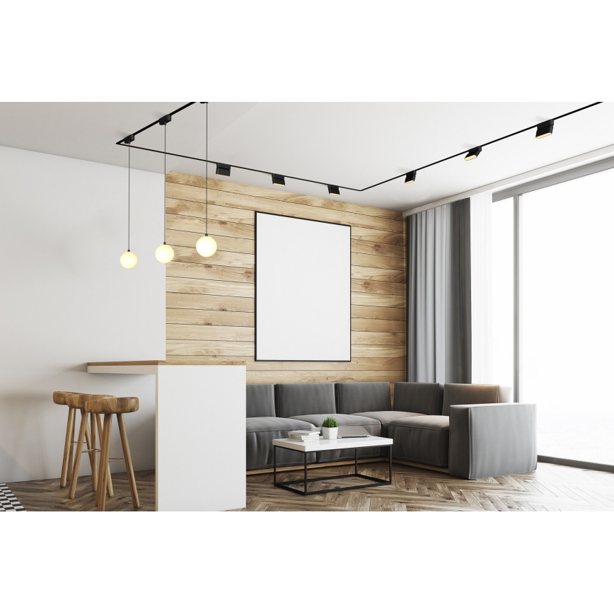 Rabalux - Dimbare LED hanglamp aan een koord voor 1-fase railsysteem LED/5W/24V 2700-5500K Wi-Fi Tuya zwart