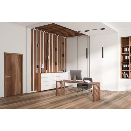 Rabalux - Dimbare LED hanglamp aan een koord voor 1-fase railsysteem LED/5W/24V 2700-5500K Wi-Fi Tuya zwart