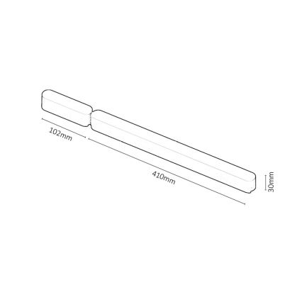 Rabalux - Stroomvoorziening voor verlichting in railsysteem 80W/230V 10,2 + 41 cm zwart