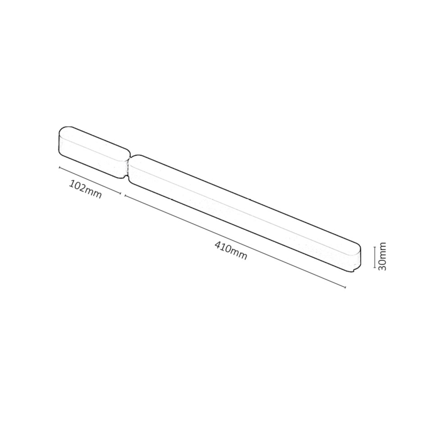 Rabalux - Stroomvoorziening voor verlichting in railsysteem 80W/230V 10,2 + 41 cm zwart