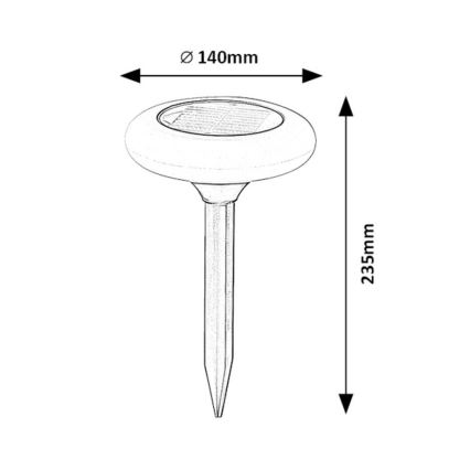 Rabalux - LED RGB Solar Light LED/0,6W/3,7V IP65