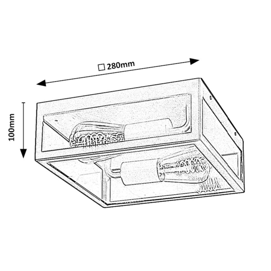 Rabalux - Buitenplafondlamp 2xE27/60W/230V IP23