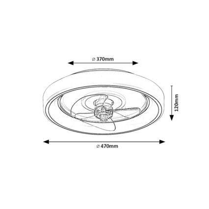 Rabalux - LED dimbare plafondventilator LED/67W/230V 3000-6000K + afstandsbediening
