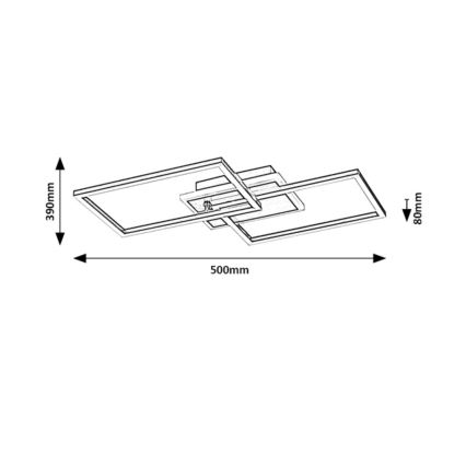 Rabalux - LED Plafondlamp LED/40W/230V 3000K zwart