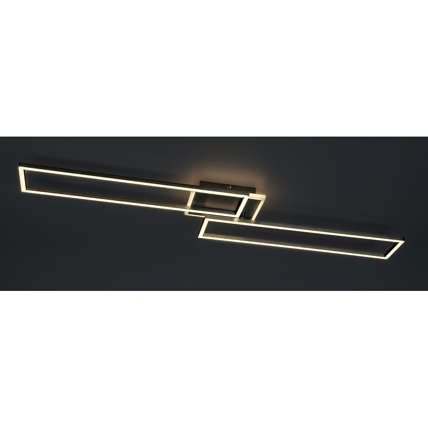 Rabalux - Plafonnier à intensité variable LED/40W/230V 2700-6500K Wi-Fi Tuya chrome mat + Télécommande 25x110 cm