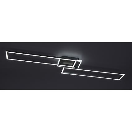 Rabalux - Plafonnier à intensité variable LED/40W/230V 2700-6500K Wi-Fi Tuya chrome mat + Télécommande 25x110 cm