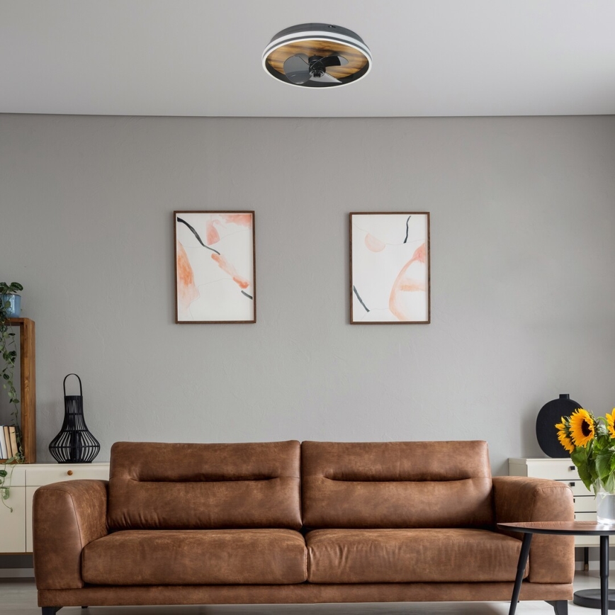 Rabalux - Plafonnier à intensité variable avec ventilateur LED/30W/230V 3000-6500K + télécommande