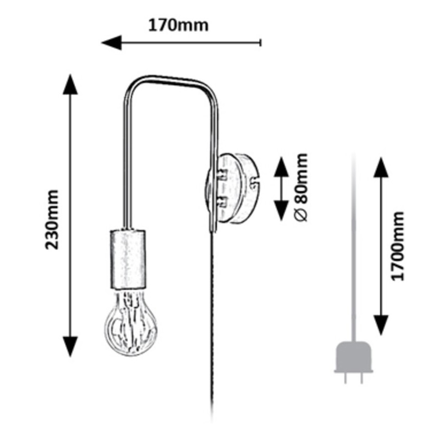 Rabalux - Wandlamp 1xE27/40W/230V