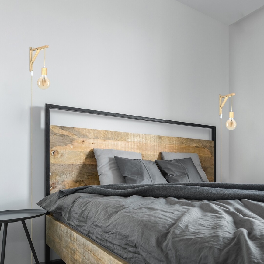 Rabalux - Wandlamp 1xE27/60W/230V beukenhout