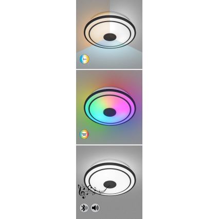 Rabalux - LED RGB Plafonnier à intensité variable avec enceinte LED/24W/230V 3000-6500K + télécommande