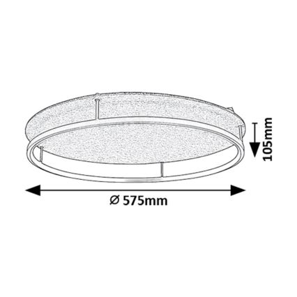 Rabalux - Plafonnier LED 40 W / 230 V / 3000/4000 K, Ø 57,5 cm
