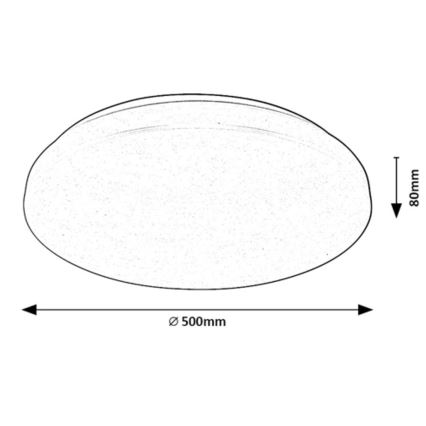 Rabalux - Dimbare LED RGB plafondlamp LED/48W/230V Wi-Fi Tuya 3000-6500K 50 cm