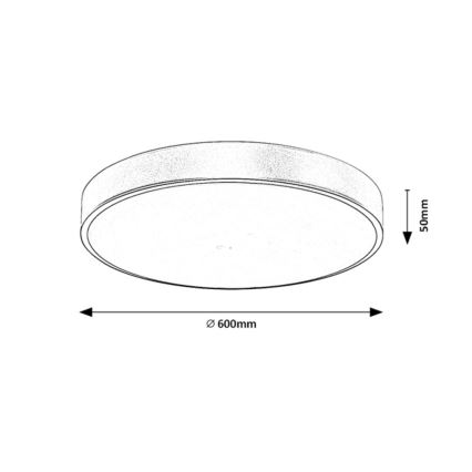 Rabalux - LED dimbare plafondlamp LED/60W/230V 3000-6000K + afstandsbediening