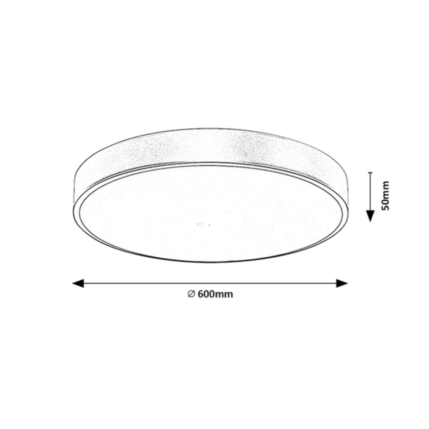Rabalux - Plafonnier à intensité variable LED/60W/230V 3000-6000K + télécommande