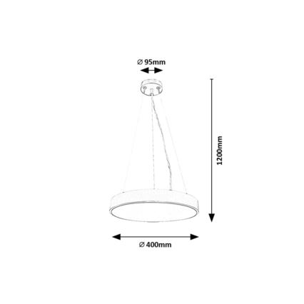 Rabalux - LED Hanglamp aan een koord LED/36W/230V 3000K zwart