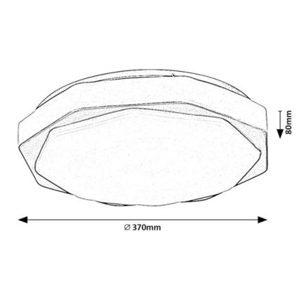 Rabalux - Dimbare LED Plafondlamp LED/18W/230V 3000K/4000K/6000K + afstandsbediening