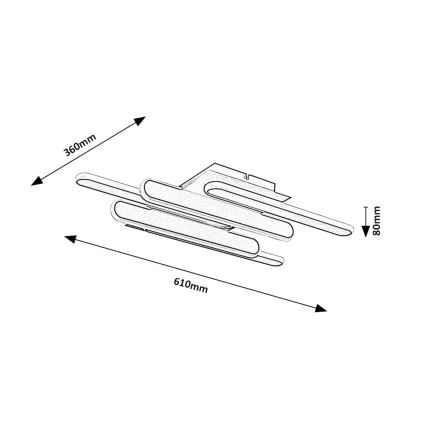 Rabalux - LED Plafondlamp LED/36W/230V 3000/4000K