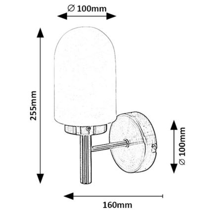 Rabalux - Applique murale salle de bain 1xE14/10W/230V IP44 bronze